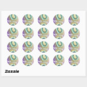 Sticker Rond Cristaux Quartz Candy (Feuille)