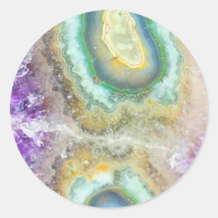 Sticker Rond Cristaux Quartz Candy