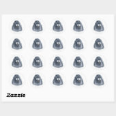 Sticker Rond Critère de petit pingouin (Feuille)