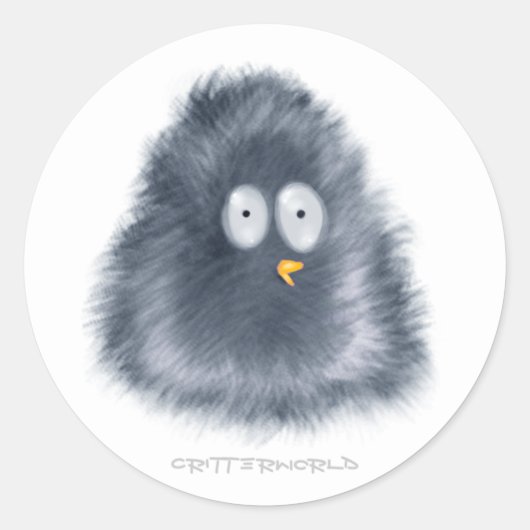 Sticker Rond Critère de petit pingouin (Devant)