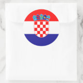 Sticker Rond Croatia/Croatian/Croat Flag (Sac)