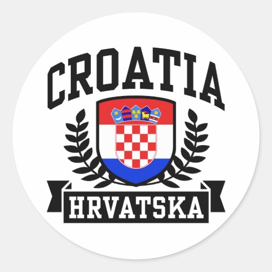 Sticker Rond Croatie (Devant)