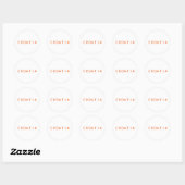 Sticker Rond Croatie (Feuille)