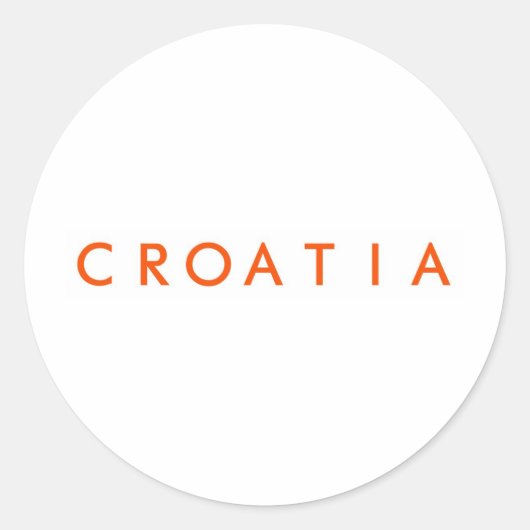 Sticker Rond Croatie (Devant)