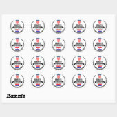 Sticker Rond Croatie (Feuille)
