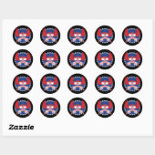 Sticker Rond Croatie ailée (Feuille)