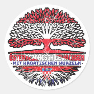 Sticker Rond Croatie Croate Autriche Arbre