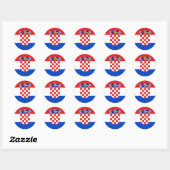 Sticker Rond Croatie, Croatie (Feuille)