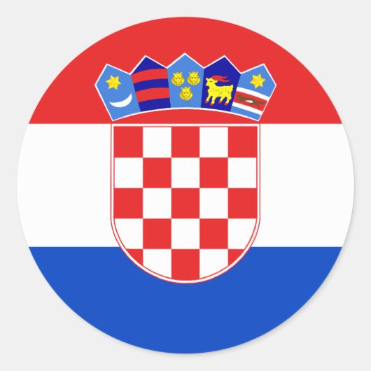 Sticker Rond Croatie, Croatie (Devant)