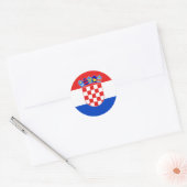 Sticker Rond Croatie, Croatie (Enveloppe)
