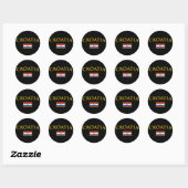 Sticker Rond Croatie dorée (Feuille)