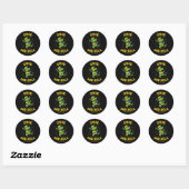 Sticker Rond Croc Et Rouleau (Feuille)