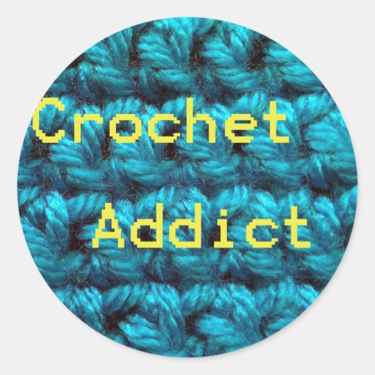 Sticker Rond Crochet Addict Partie2 Double Crochet (Devant)