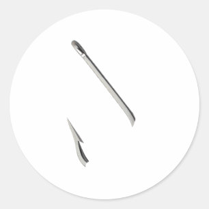 Sticker Rond Crochet de poisson flottant