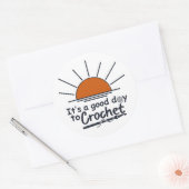 Sticker Rond crochet drôle (Enveloppe)