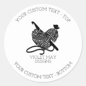 Sticker Rond Crochet et fil à usage multiple (Devant)