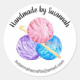Sticker Rond Crochet fait main d'affaires