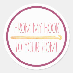 Sticker Rond Crochet fait main violet