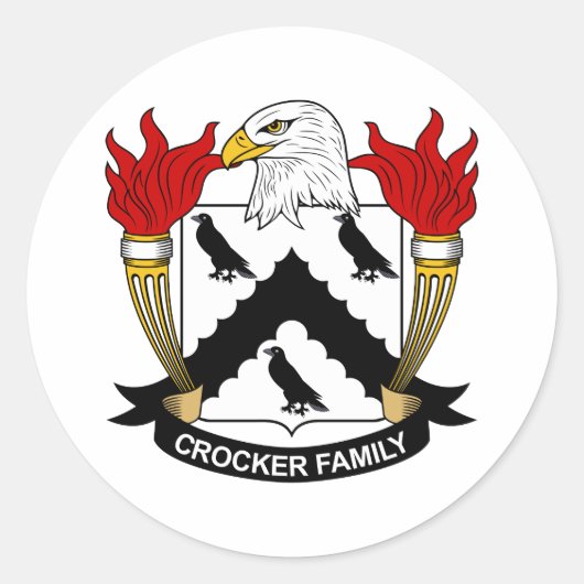 Sticker Rond Crocker Family Crest (Devant)