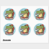 Sticker Rond crocodail patient courageux (Feuille)