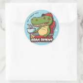 Sticker Rond crocodail patient courageux (Sac)
