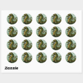 Sticker Rond Crocodile (Feuille)