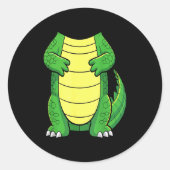 Sticker Rond Crocodile Body Shirt Adult Kids Men Women Alligato (Devant)