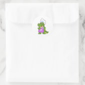 Sticker Rond Crocodile comme faire cuire avec de la spatule (Sac)