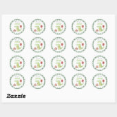 Sticker Rond Crocodile d'aquarelle 1er anniversaire (Feuille)
