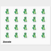 Sticker Rond Crocodile Merci (Feuille)