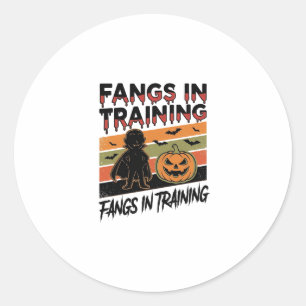 Sticker Rond Crocs en formation T-shirt drôle de vampire Hallow