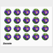 Sticker Rond Crocus printaniers (Feuille)