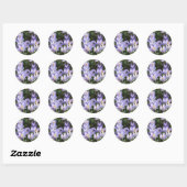 Sticker Rond crocus violets (Feuille)
