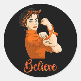 Sticker Rond Croire à la leucémie