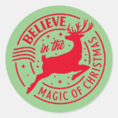 Sticker Rond Croire à la magie de Noël (Devant)