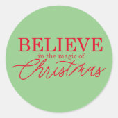 Sticker Rond Croire à la magie de Noël (Devant)