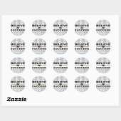 Sticker Rond Croire et réussir (Feuille)