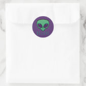 Sticker Rond Croire la tête de l'Alien (Sac)