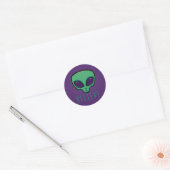 Sticker Rond Croire la tête de l'Alien (Enveloppe)