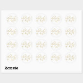 Sticker Rond Croire le script | Sepia Gold Snowflake Flourdir (Feuille)