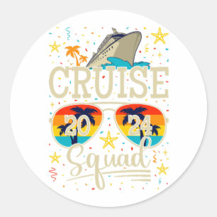 Sticker Rond Croisière 2024 Croisière Vacances
