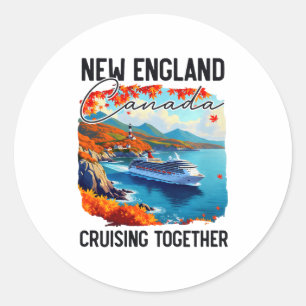 Sticker Rond Croisière Canada Nouvelle-Angleterre, Croisière en
