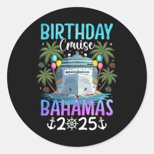 Sticker Rond Croisière d'anniversaire Byhamas 2025