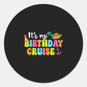 Sticker Rond Croisière d'anniversaire fête d'anniversaire crois