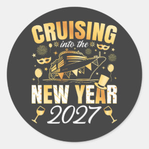 Sticker Rond Croisière dans la nouvelle année 2027