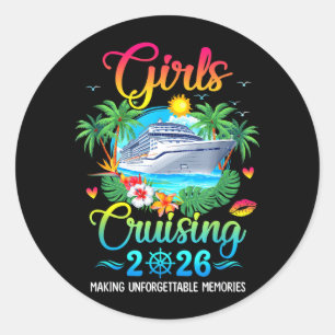 Sticker Rond Croisière de filles 2026 Création de souvenirs Cro