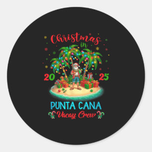 Sticker Rond Croisière de Noël à Punta Cana en République domin