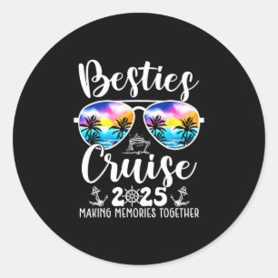 Sticker Rond Croisière des meilleures amies 2025 Groupe d'amies