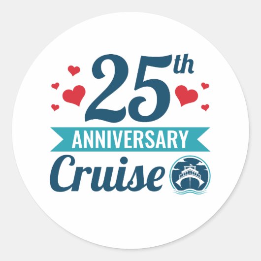 Sticker Rond Croisière du 25e anniversaire (Devant)