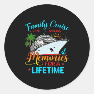 Sticker Rond Croisière en famille 2025 Créer des souvenirs pour